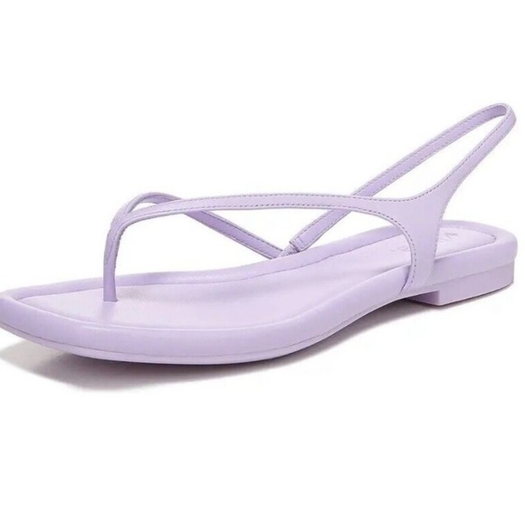 Vince Deana Leather Strappy Sandal Lilac 8.5 Purple Flip Flops - Picture 1 of 8